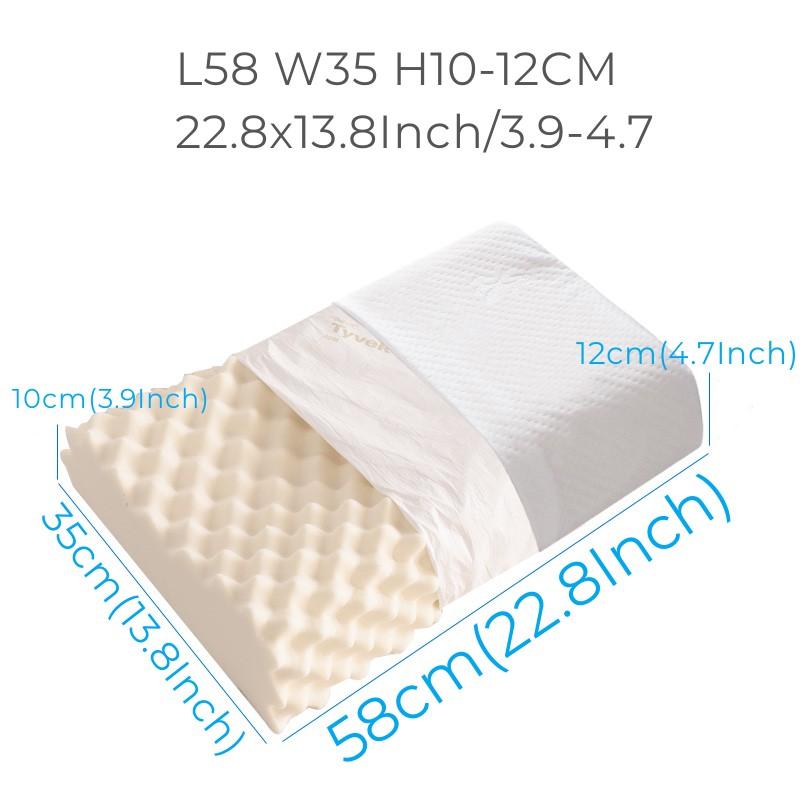 100% Pure Natural Latex Pillow Remedial Neck Protect Vertebrae Health Care Orthopedic Pillow Slow Rebound 60x40 50x30cm 44x27cm