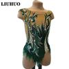Womens Stretch Gymnastics Leotard Rhythmic Cheerleading Ice Skating Practice Dance Performance