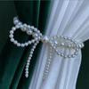 2pcs Nordic Light Luxury Pearl Curtain Strap Magnetic Buckle Light Luxury Minimally Decorative Strap French Ins