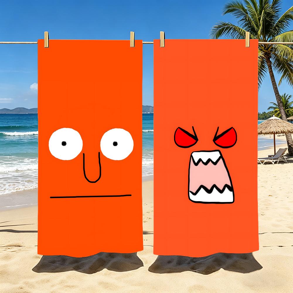 J-Jean Jullien Towel Polyester Beach Towel Quick Dry Sand Free Bath Towel for Summer Pool Travel Vacation