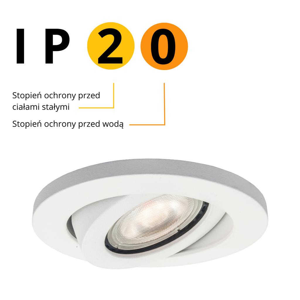 Oprawa Wpuszczana Lagos 1 Gu10 Biały Light Prestige Lp-440/1Rs Wh Movable