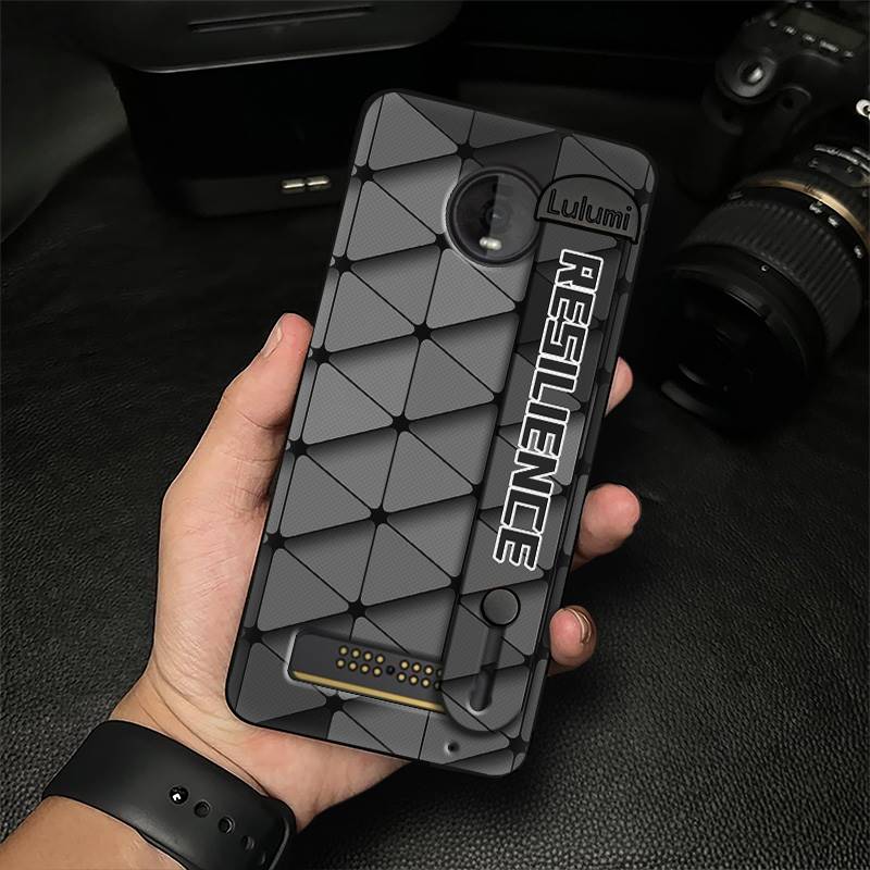 Simple Wrist Strap Phone Case For MOTO Z4 Play Fashion Design Back Cover Plain Color Personality Dirt-resistant Commerce