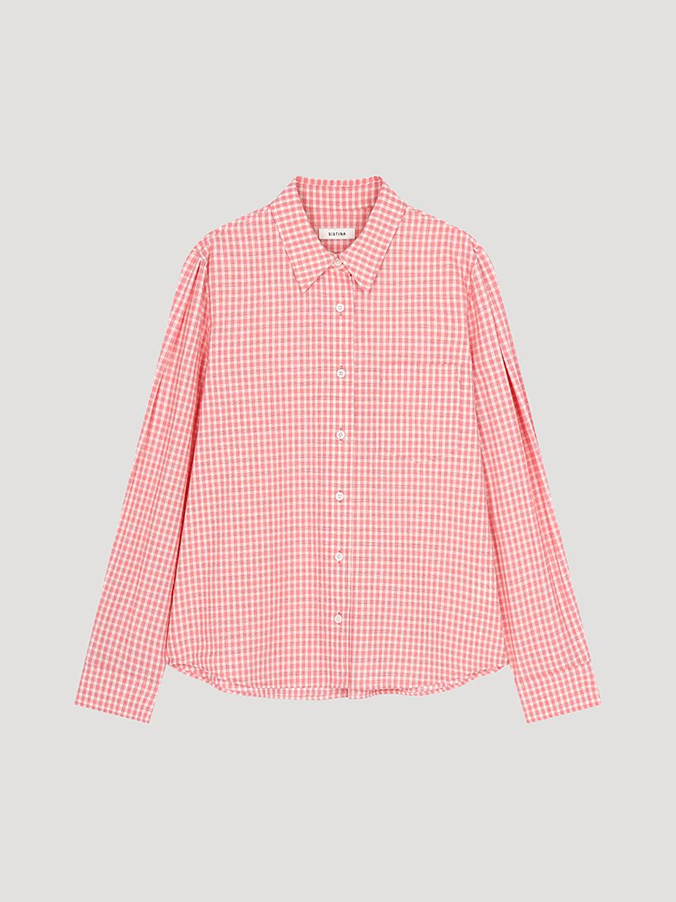 Хлопковая клетчатая рубашка с карманом Sistina_Awwstp11060_Re Red/55
