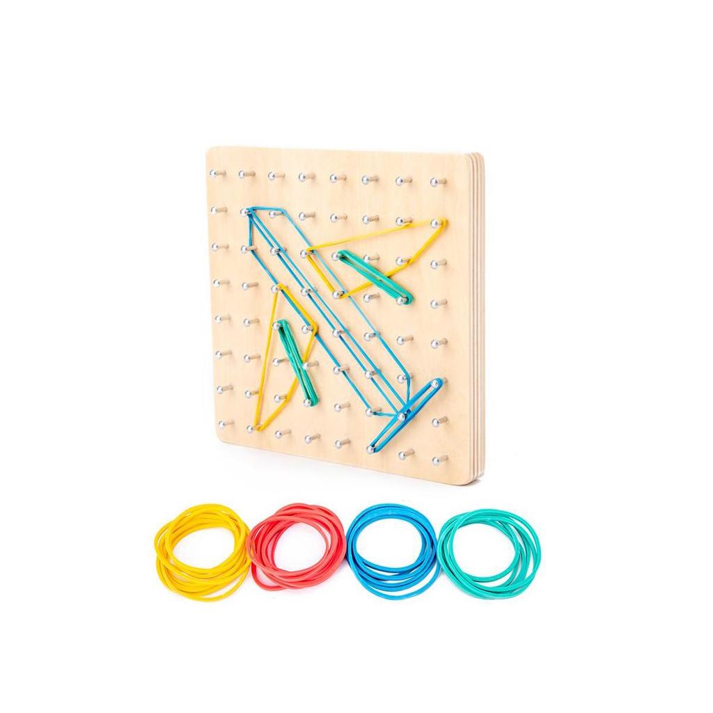 Montessori Graphic Nail Board Creative Jigsaw Puzzle Toy Animal Geometry Maths Teaching Aid Children Early Education Toy For Kid