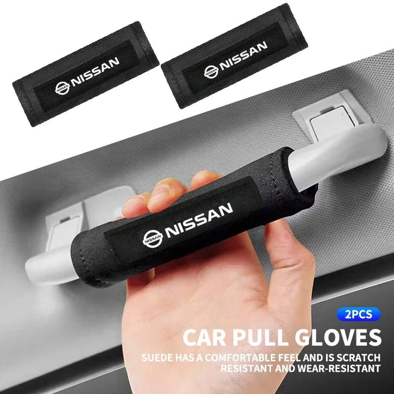 Wildleder Auto Logo Styling Dach Armlehne Zuggriffe Türgriff Schutzpolster für Nissan X-trail Almera Qashqai Tiida Zubehör