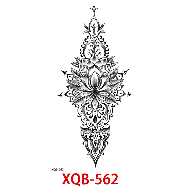 Small Full Arm Tattoo Sticker, Flower Letters, Plain Flower Tattoo Sticker Tattoo