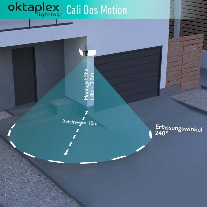Projecteur LED - Oktaplex Lighting - Cali Dos Motion - IP65 - 40 W - Détecteur de mouvement
