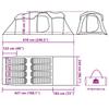 Tunnel Family Tent for 8 Persons Green Waterproof