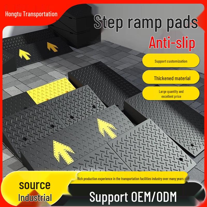 Pressure-Resistant Rubber Curb Ramp Mat