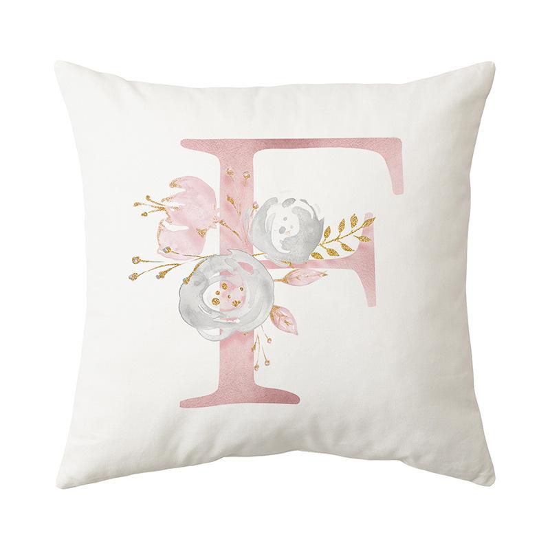26 Letter Printed Cushion Cover Modern Simple Home Sofa Decoration Cushion Cover Bedroom Cushion Cover
