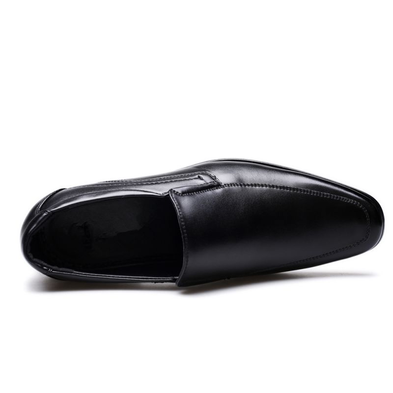 FashionLeather Shoes Slip On Men Dress Shoes Outdoor Business Casual Shoe Oxford Point Toe Office Wedding Formal Men Shoes Zapatos