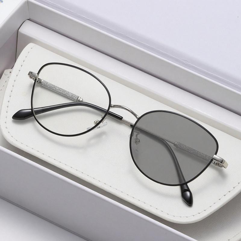 

Модные очки «кошачий глаз» в полной оправе, фотохромные, для миопии, для мужчин и женщин, стильные очки для миопии с HD-блокировкой синего света -3.5-4.0 -1.5 белый