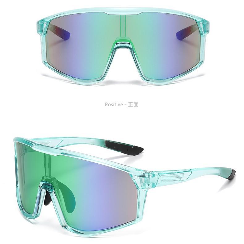 Fashion Sports One-Piece Colorful Large-Frame Glasses Two-Color Temple Sports Cycling Sunglasses Cycling Glasses