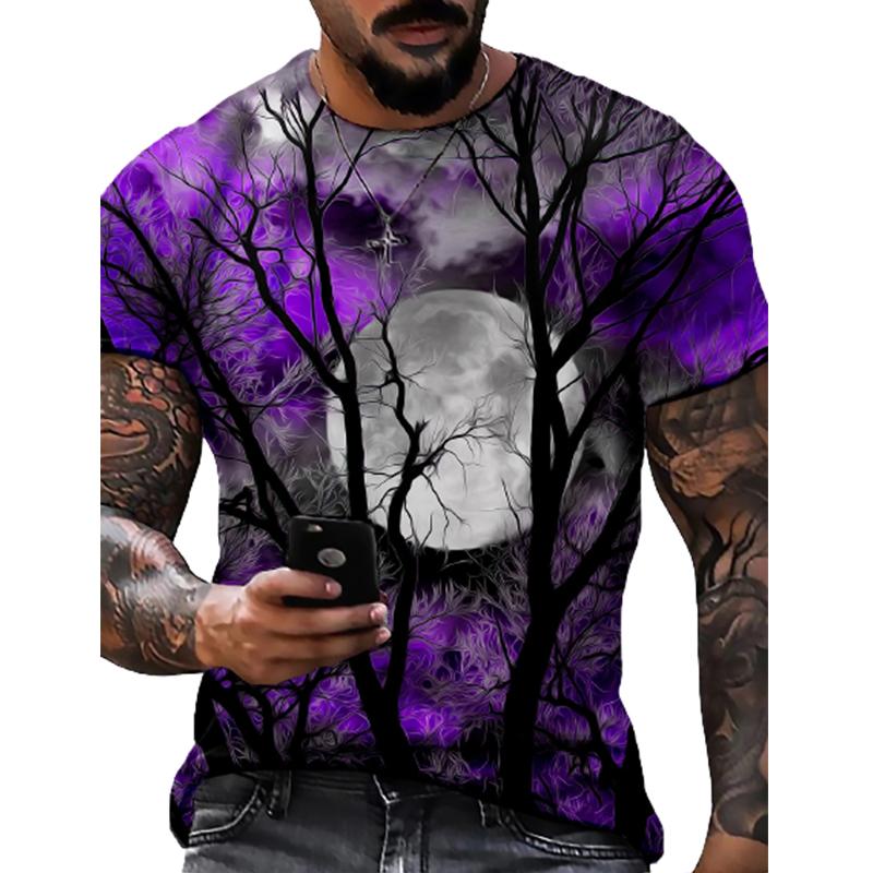 

Новая летняя мужская модная футболка индивидуального цвета с принтом лунного света Мужская футболка Топ 3XL