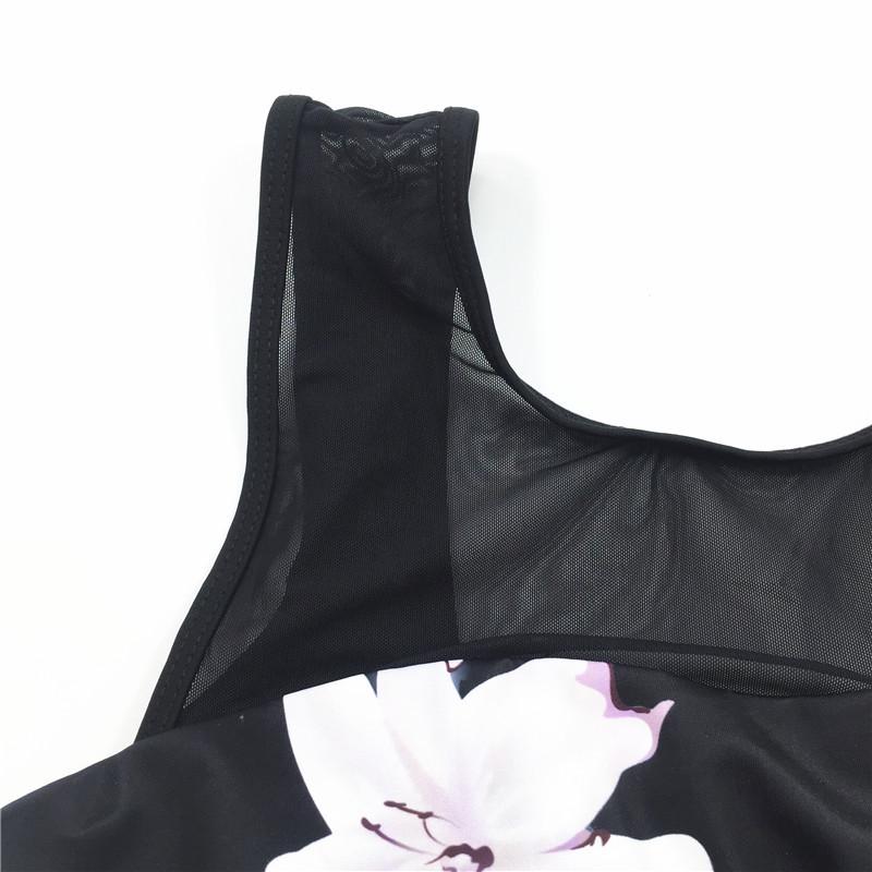 Women Flower Swimwear Bathing Suit Swimsuit Swimming Costume Beachwear Bandage Beach Monokini Summer