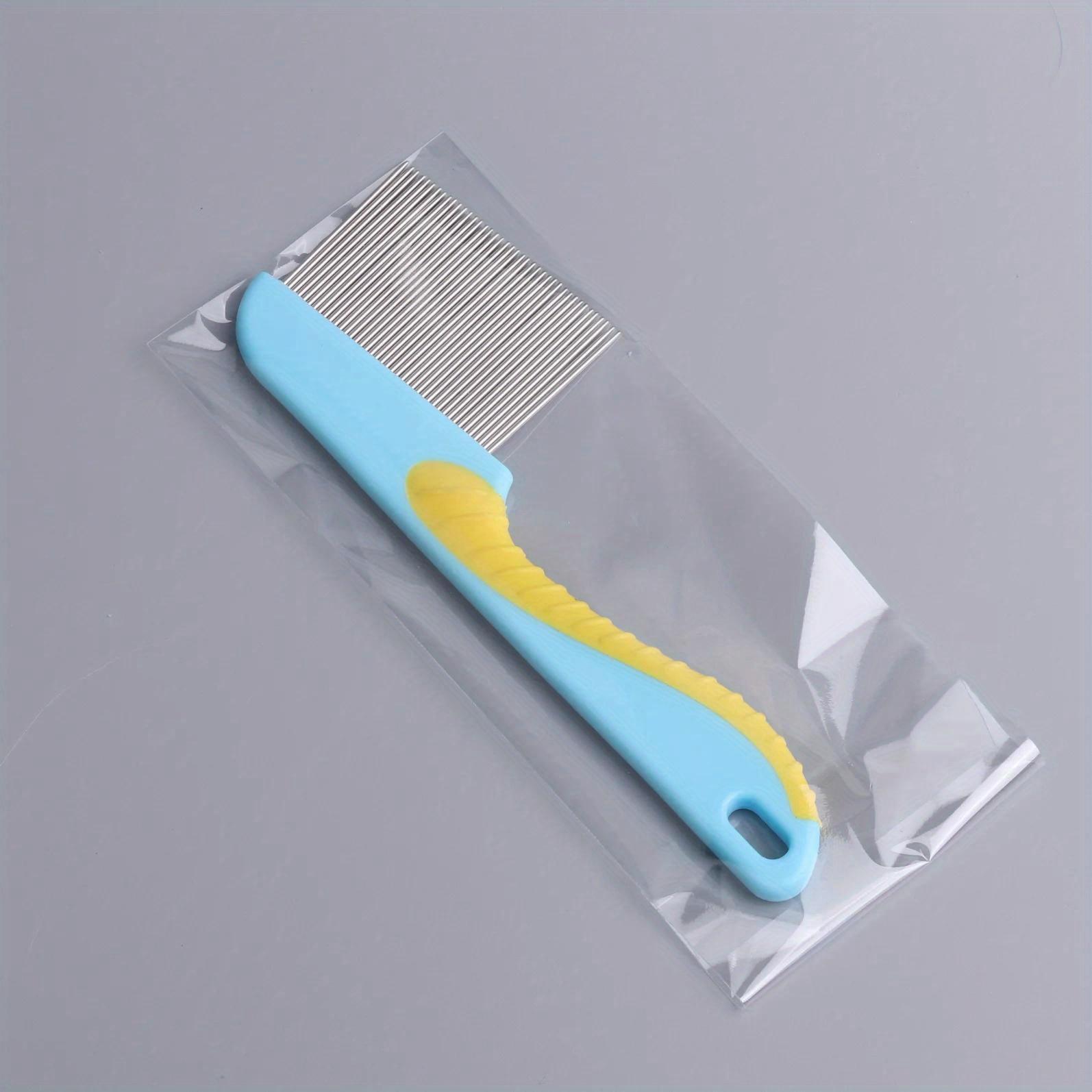 

Pet Dog Cat Anti Lice Comb Stainless Steel Long And Short Needle Dog Grooming Comb Deworming Eggs Knot Grooming Grate Flea Combs синий