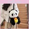 Cute Plush Panda Handheld Avocado Apple Mahjong Gourd Design Children Backpack For Kids And Daily Use