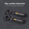 Suede Leather Car Keychain Business Gift with Logo Keyring Accessories For Chevrolet Spark Captiva Cruze Tracker Orlando Trax