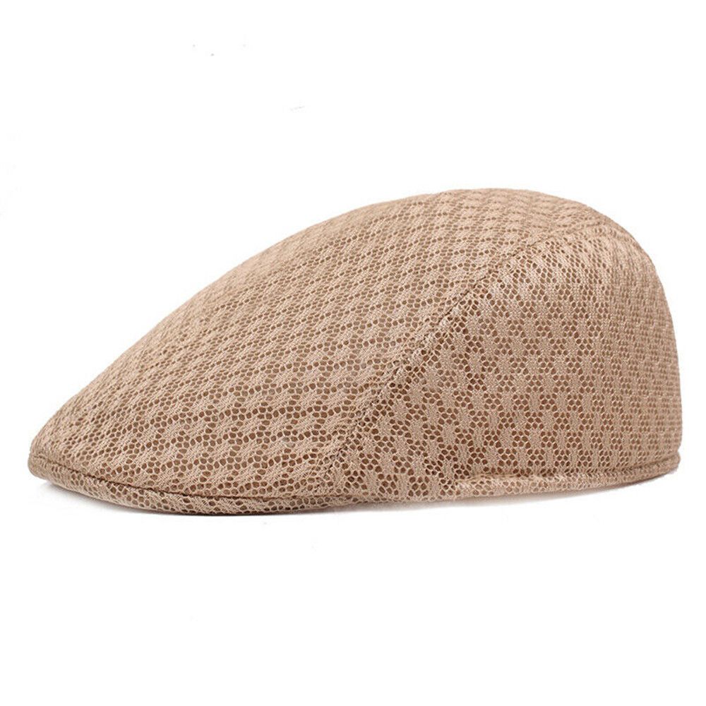Fashion Newsboy Style Mesh Breathable Peaked Cap Sun Hat Beret Hat