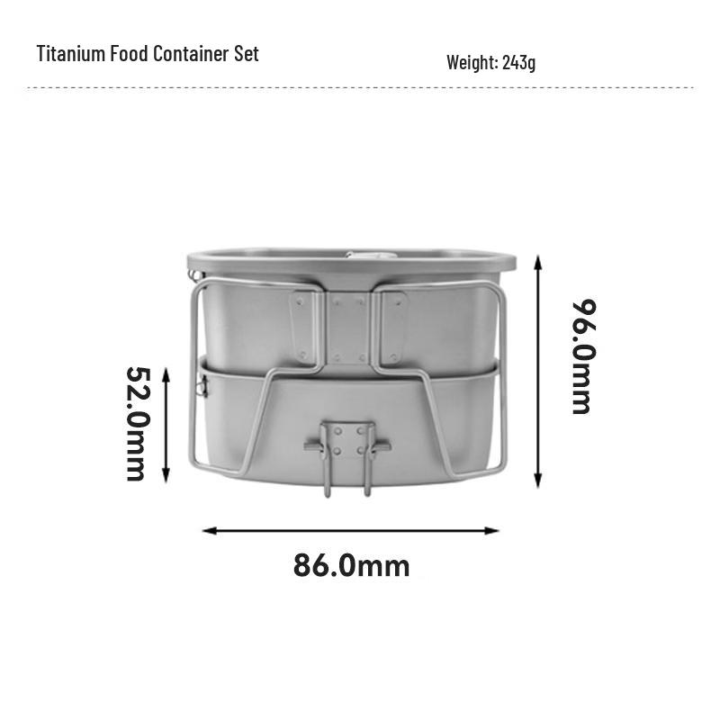 NuFeng Lightweight Portable Titanium Camping Cookware Set