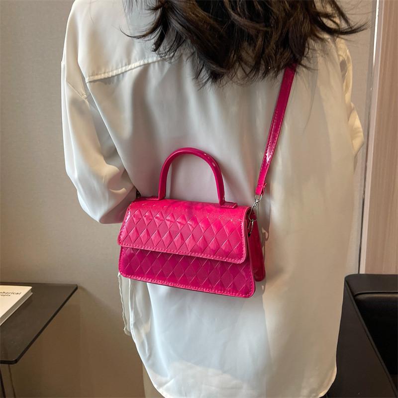 Trendy Street Style Crossbody Bag Chic Handheld Small Square Purse For Daily Use
