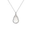 Baishi Hui Natural Chalcedony Fu Lu Gourd Necklace in s925 Sterling Silver Women's Clavicle Chain
