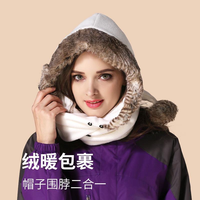 Qingfang winter thickened three-piece set, hat, scarf, gloves, Christmas couple outdoor travel set