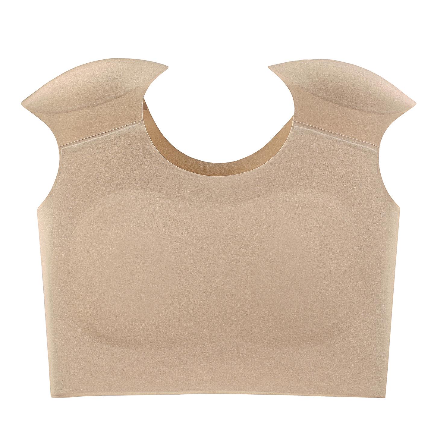 Women s Padded Shoulder Invisible Seamless Bra - Minimizing and Shaping Vest for Large Busts XL (120-135 lbs)