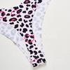 Leopard Heart Print Low-Rise No-Stripes Cotton Thong