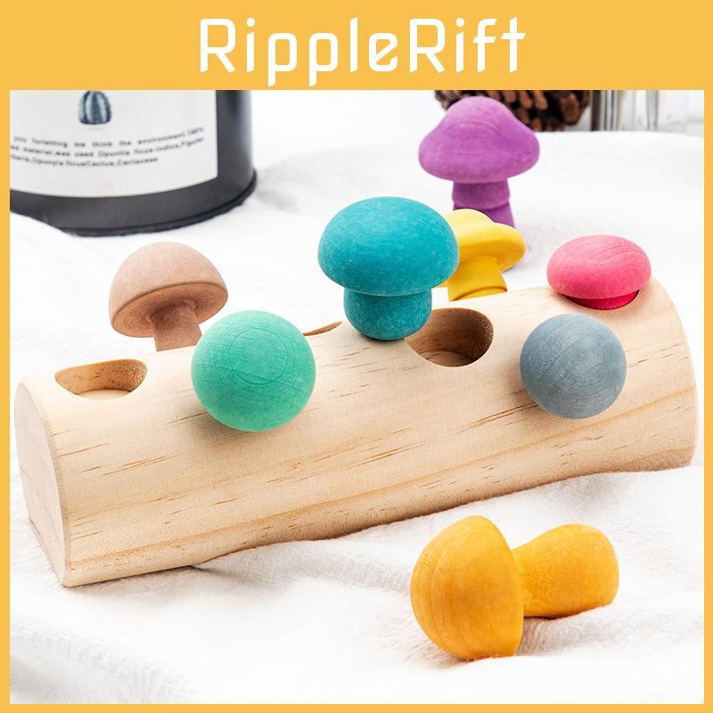 Wooden Mushroom Picking Game For Early Education And Focus Training