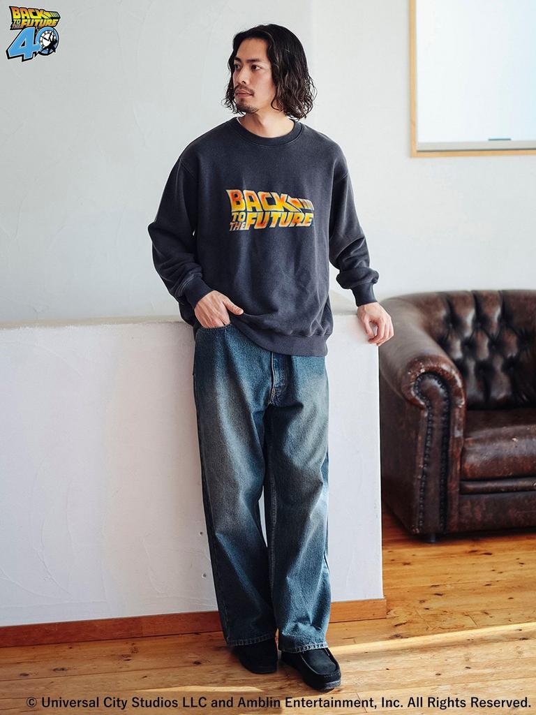 B:MING LIFE STORE by BEAMS Movie Print Crew Neck Sweatshirt, Men's, Navy, S_92130458898