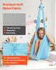 Aerial Yoga Hammock, Maximum 136.07 kg Load Aerial Silk, Yoga Swing with Nylon Fabric, Daisy Rope, PE Zipper Bag, Gymnastics Swings Suitable for Men