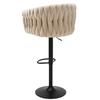 Barhocker Cofton Schwarz Beige Samt