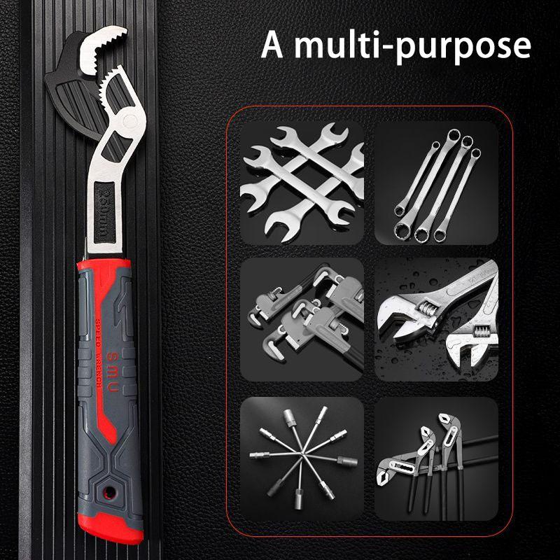 Universal Adjustable Ratchet Wrench Multifunctional Spanner Hand Repair Tool for Nuts and Bolts