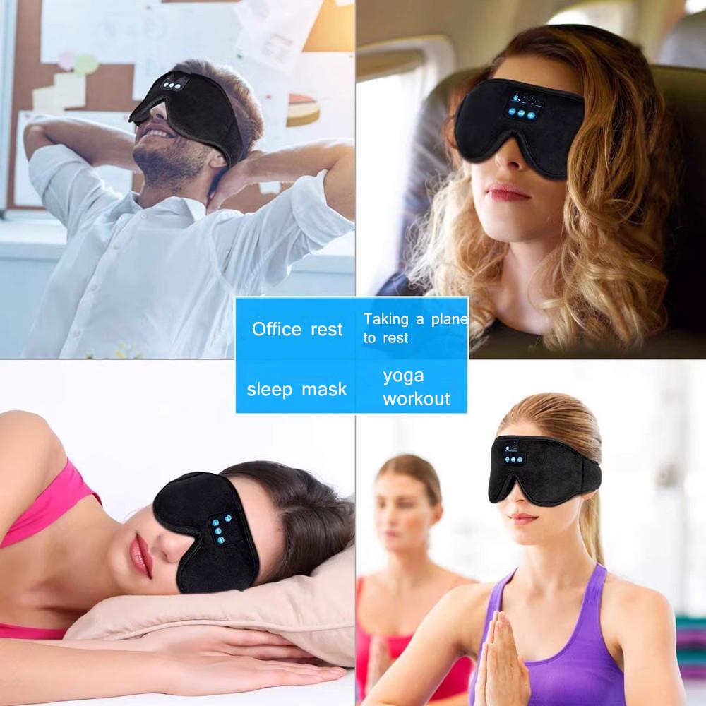 3D Bluetooth Stereo Sleep Mask with Light Blocking & Eye Fatigue Relief
