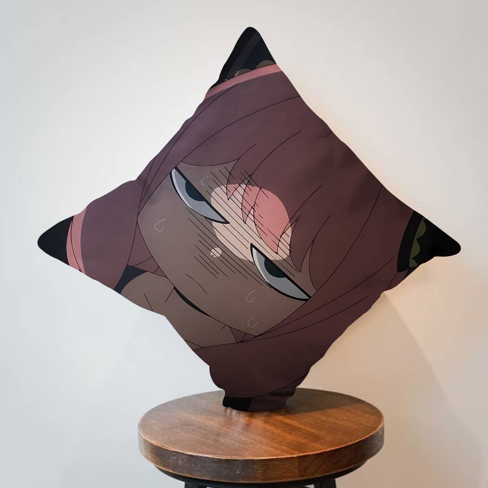Anime Spy X Family Cushion Cover Polyester Sofa Cushions Decorative Throw Pillows Home Decoration Pillowcover