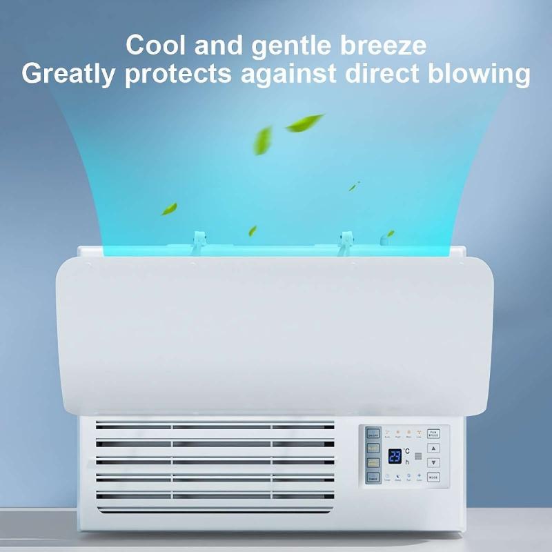 Standard Window Unit Air Guide Plastic Wind Redirector Tool Free Mounting Safe Vent Cover Upgrades For Home Office Use