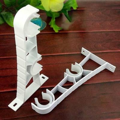 Aluminium Alloy Curtain Rod Brackets Heavy Duty 7.29 Inches Curtain Rod Holders for Wall Black Durable