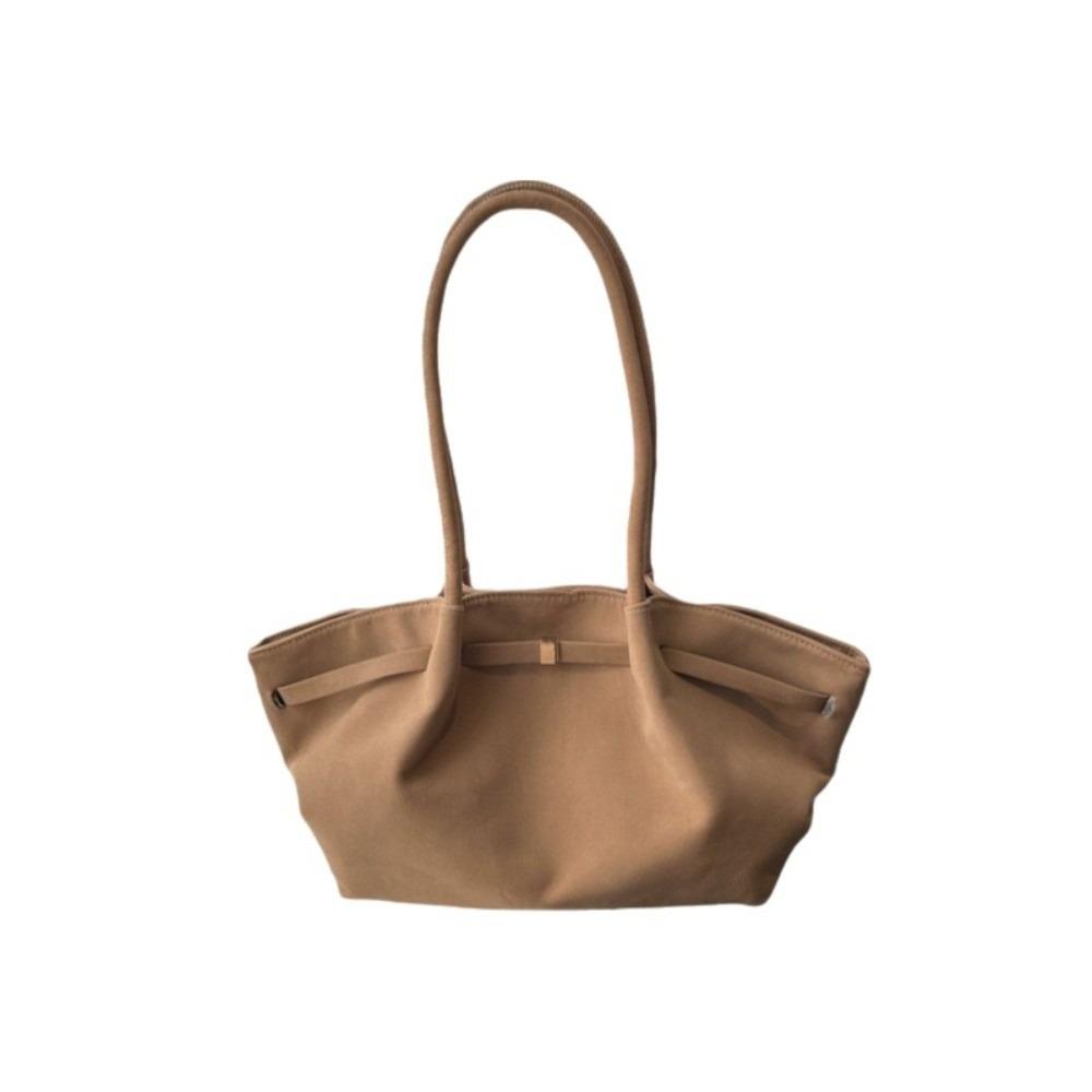 Matte Finish Underarm Bag Large Capacity Vintage Velvet Tote Bag Inner Pocket Suede Material Shoulder Bag Casual Commuting
