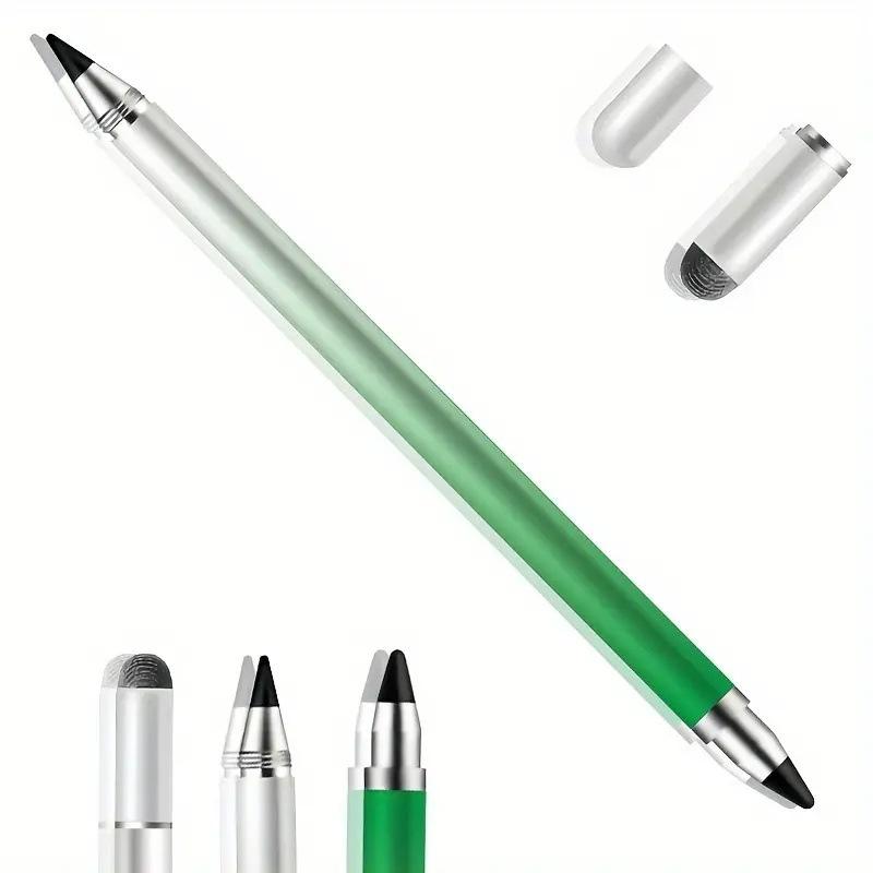

Cloth Tip Pencil Fiber Three-in-one Touch Painting Pen Capacitive Pen Mobile Phone Tablet Touch Screen Suitable for Android Apple 1Pcs зелений