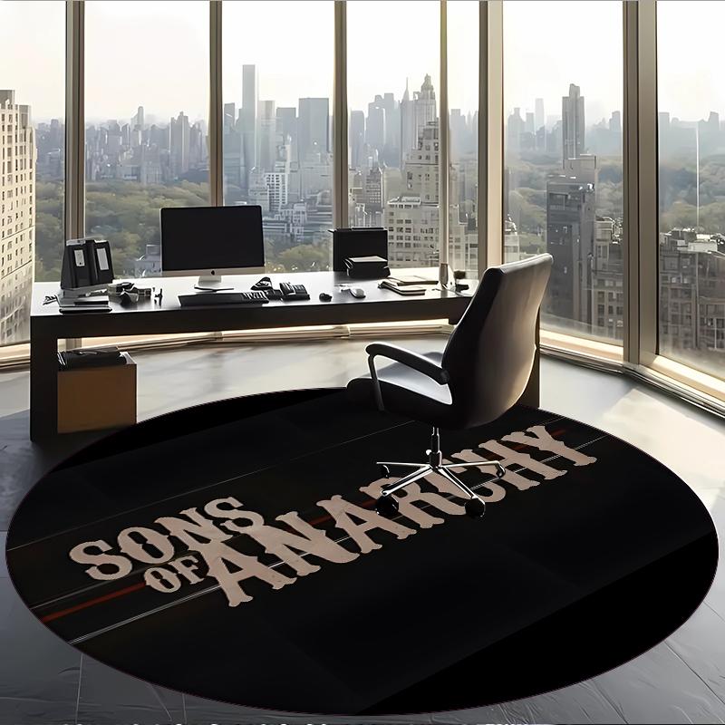 Sons Of Anarchy (14) Round Office Rug Decorative Floor Rug for Office Bedroom Living Room and Home Space