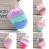 1Pcs Car Soft Pompom Fluffy Ice Cream Faux Fur Key Chain Gift Key Ring Jewelry Pendant