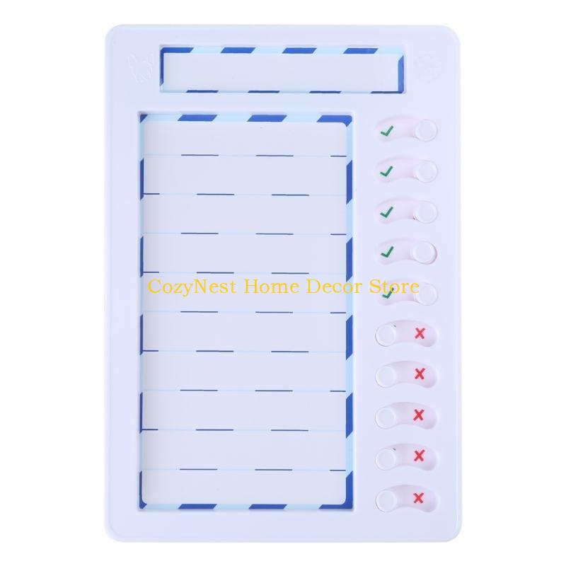 92MF Портативная таблица обязанностей для детей, Планировщик ежедневного расписания с ручкой