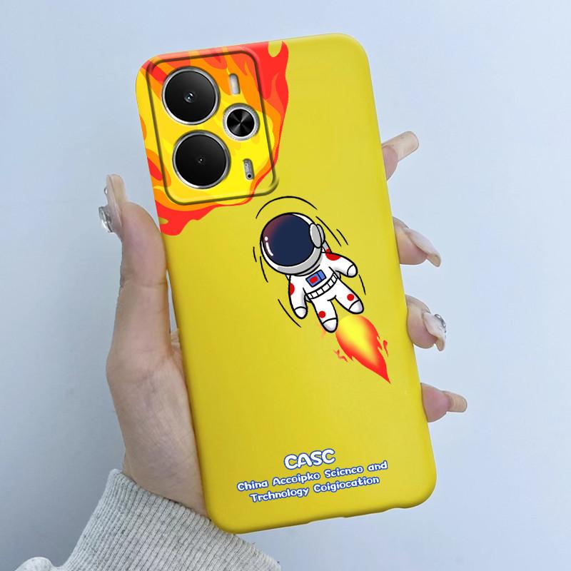 Cases For OPPO Realme 14 14T 5G Casing Fashion Flower Astronaut Girl Design Soft Silicone TPU Cover For Realme14T realme14 Coque
