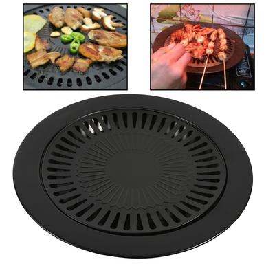 Round Barbecue Pan Nonstick Roasting Trays Korean BBQ Grill Pan Tourist Picnic Camping