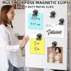 4/16pcs Magnetic Clips Heavy Duty Refrigerator Whiteboard Space-Saving Clip Set for Kitchen Office Photo Displays Holder Decor