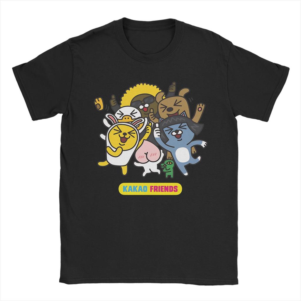 Casual Kakao Friends Ryan TShirt Unisex Round Neck Cotton T Shirt  Short Sleeve Tees Plus Size Tops