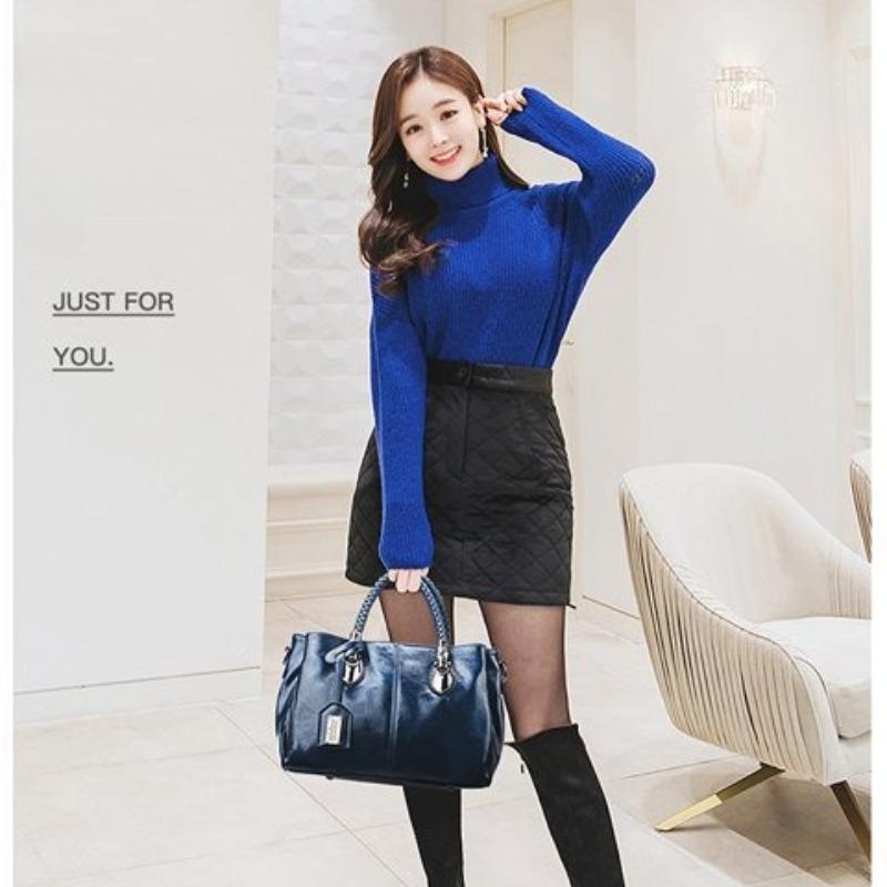 Borsa da Donna Retrò, Pelle Cerata Trendy e alla Moda, Nuovo Stile, Borsa a Mano, Borsa a Spalla, Borsa a Tracolla