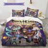 3D Printed Anime Black Clover Bedding Set for Children's Boy Girl , Duvet Cover Pillowcase (2/3piece Set), Children's Gift
