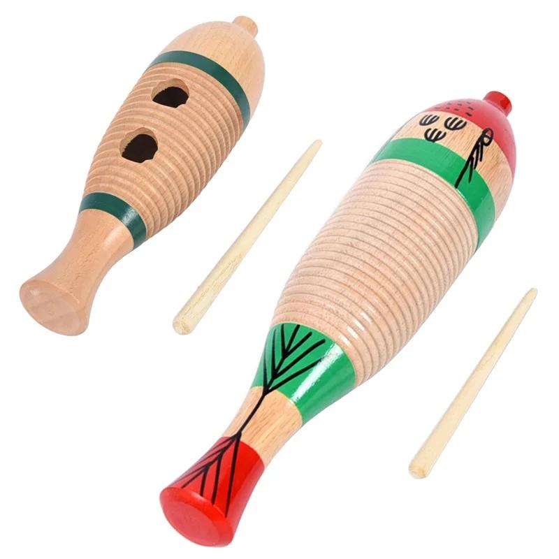 Wooden Fish Toy Game Orff Percussion Musical Instrument Toddler Music Learning Children's Christmas Gifts Baby Educational Toys